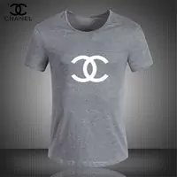 mode chanel t shirts luxury france white logo gray